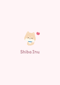 Shiba Inu3 Tulips [Pink2]