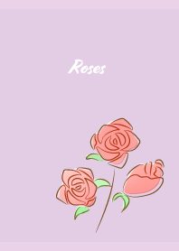 Dainty Rose on light purple