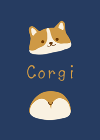 Simple smiling corgi dog
