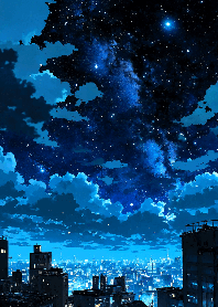 City night sky
