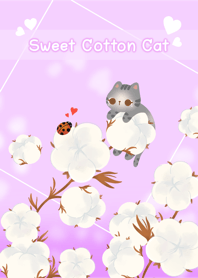 Sweet Cotton & Lovely Cats (purple)