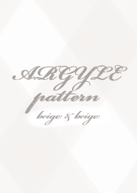 ARGYLE pattern [beige & beige]