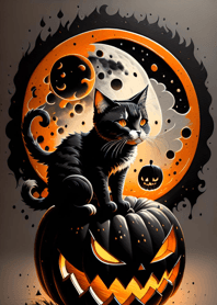 halloween cat 12893b