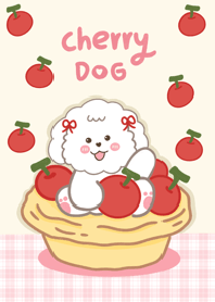 cherry dog cute pink