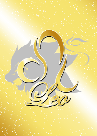 Zodiac signs -Leo2 gold-