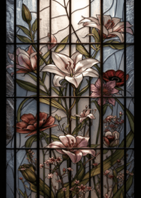 Lilies in Silent Stained Glass