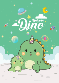 ไดโน ยูนิคอร์น เลิฟกาแล็กซี่ เขียวพาสเทล