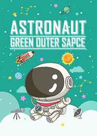 浩瀚宇宙 寶貝太空人 綠色