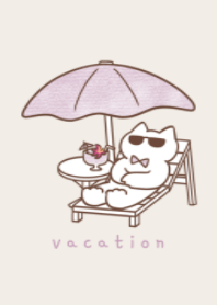 pink ribbon cat(vacation)pastel