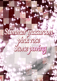 Summer macaroon pink rose Stone paving