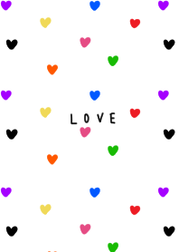 Cute colorful heart pattern.