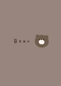 Greige and bear. Simple and cute.