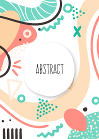 Abstract Hand Drawn Shapes White