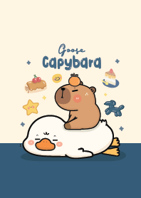 คาปิบาร่ากับห่าน : สีน้ำเงินนาวี