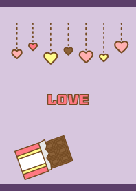 choc and heart3 on purple