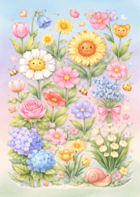 水彩花之夢 夢幻粉彩