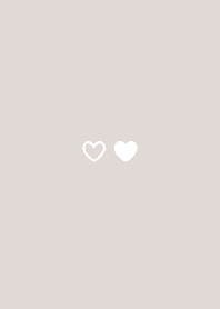 mini heart 04  - greige
