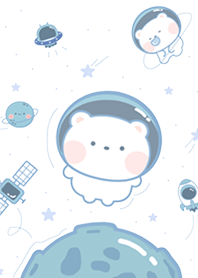 Bear on blue galaxy!