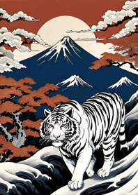 ホワイトタイガー 浮世絵 7VraS