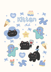 Kitten & dino cute :)