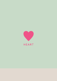 Simple Pink Heart / Beige&Brown  Mint