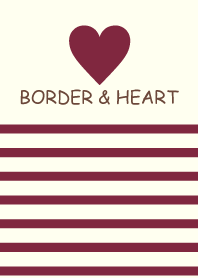 BORDER & HEART -WINERED-