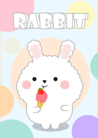Color Cute white rabbit  FuFu Theme