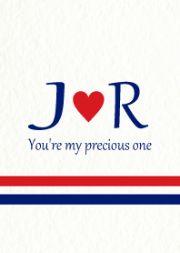 J&R Initial -Red & Blue-
