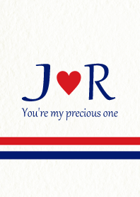 J&R イニシャル -Red & Blue-