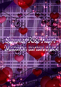 夏のローズハートマカロンタータンチェック