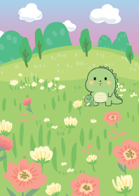 เจ้าไดโน บรรยากาศทุ่งดอกไม้ I