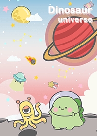 浩瀚宇宙-恐龍與外星人-月球-浪漫漸層藍色2
