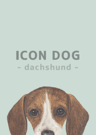 ICON DOG - dachshund - PASTEL GR/06