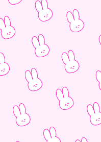 A lot of rabbits pink