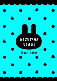 Polka dots Rabbit / Neon Blue&Black