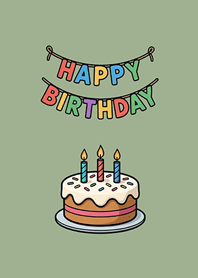 Happy birthday desire(grey green)