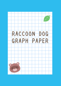 RACCOON DOG GRAPH PAPER-BLUE-GREEN