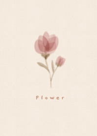 Watercolor flowers/Dull pink