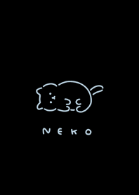 貓躺著 / black aqua