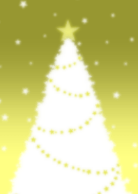 Gold neon christmas tree