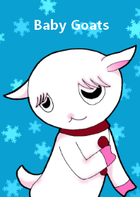 Goat kids and snowman