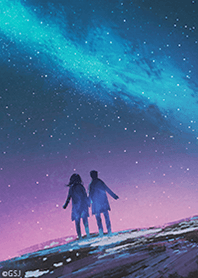 under the shining starry sky from Japan