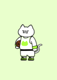 Basketball cat.(pastel colors04)