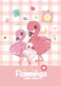 Flamingo Scottish Pattern Light Pink