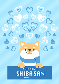 SHIBAINU SHIBASAN -Lovely Heart blue-