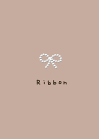 Pearl ribbon. beige.