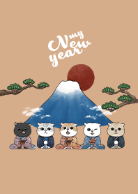 neko new year - burly wood