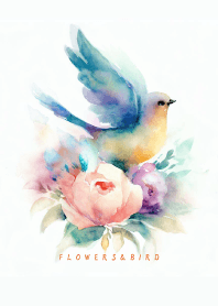 FLOWERS&BIRD-BLUE 30