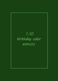 birthday color - January 10