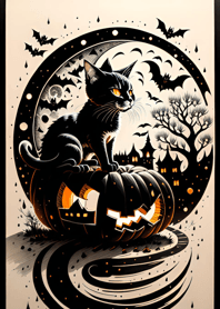 halloween cat F7aEAe